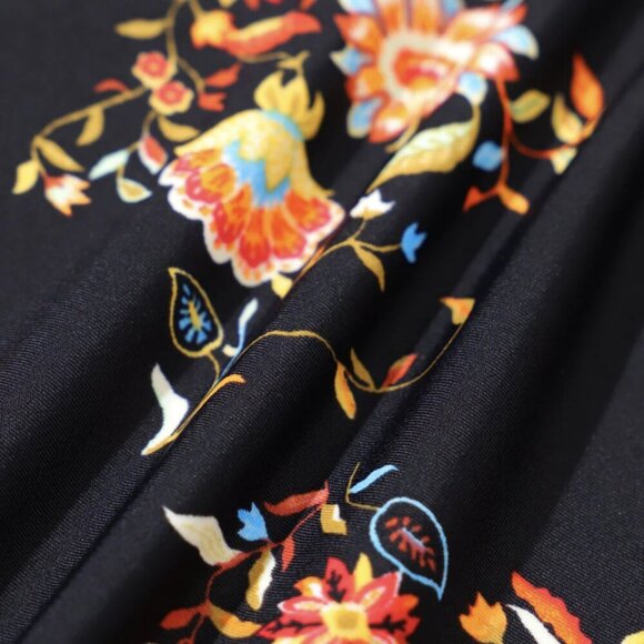 Berlook Black Reversible Floral Halter Bikini SET - Picture 9 of 11